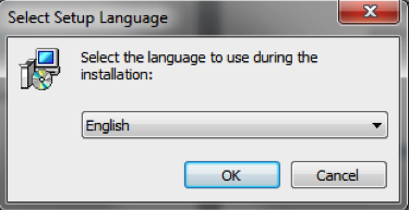 Selección del lenguaje en el que se instalará el software
